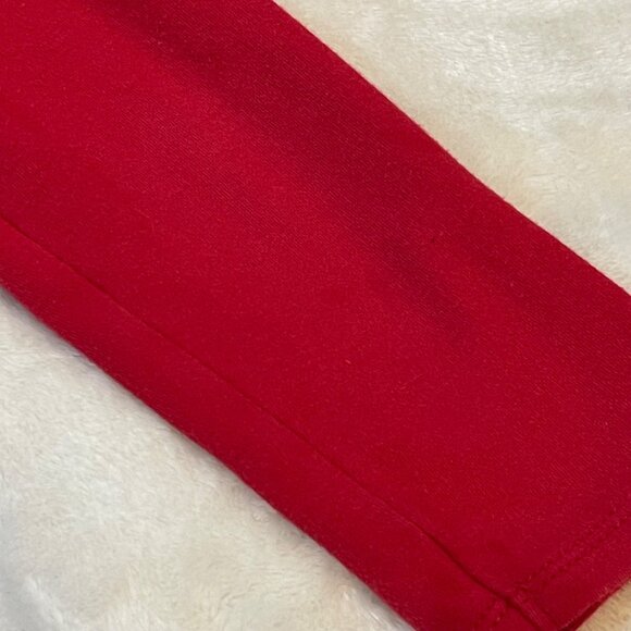 ARB Blanks "R" Monogrammed Knit Dress Girls Size 8 Red Long Sleeve Ruffle Hem - Picture 8 of 9